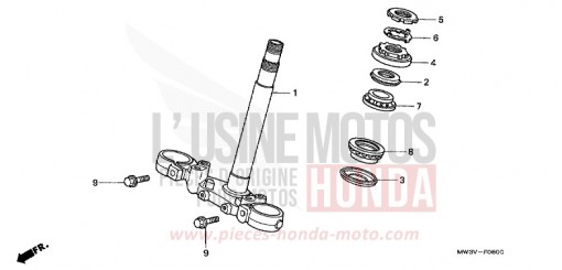 PIANTONE STERZO CB750F21 di 2001